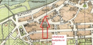 lokalizacja dawnego budynku Hitlerstrasse nr 27
