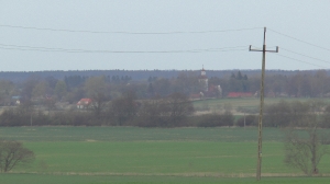 panorama Duninowa od strony wsi Modła w 2016 roku