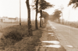 ulica darłowska w 1965 roku patrząc od strony Ustki w stronę dawnej tuczarni