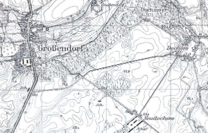 Wielka Wieś i przynależne do niej przysiółki na przedwojennej mapie