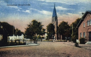Kościół Najświętszego Zbawiciela w Ustce około 1910 roku