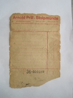 Firmowy blankiet rachunkowy Arnolda Prilla 