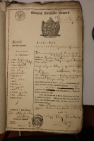 Pruski paszport Jana Olrycha Szanieckiego z 1833 roku