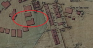 4 Oba domy kapitańskie na planie z 1866 roku